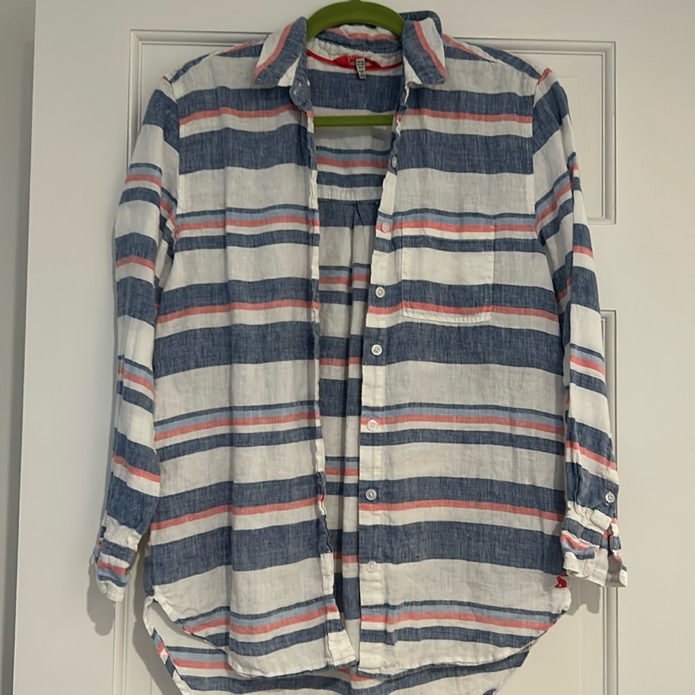 Joules linen striped shirt